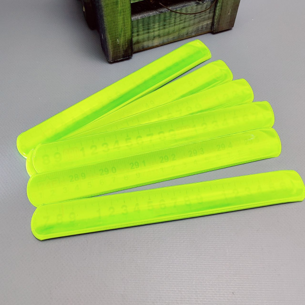 Светоотражающий SLAP- браслет, 22 см / фликер на руку, на коляску / самоскручивающийся / безопасность для пешеходов - 1 шт